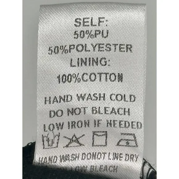 Aaron & Amber Womens L Vegan Faux Leather Skirt Button Front with Pockets NWT - Picture 4 of 4